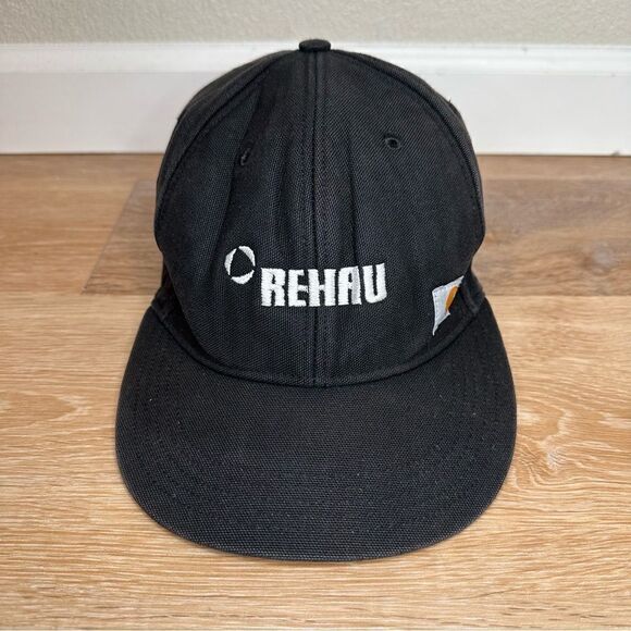 Carhartt Rehau Embroidered Black Snapback Cap Hat - Picture 1 of 11